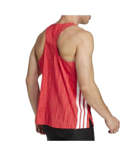 Débardeur rouge homme adidas adizero snglt
