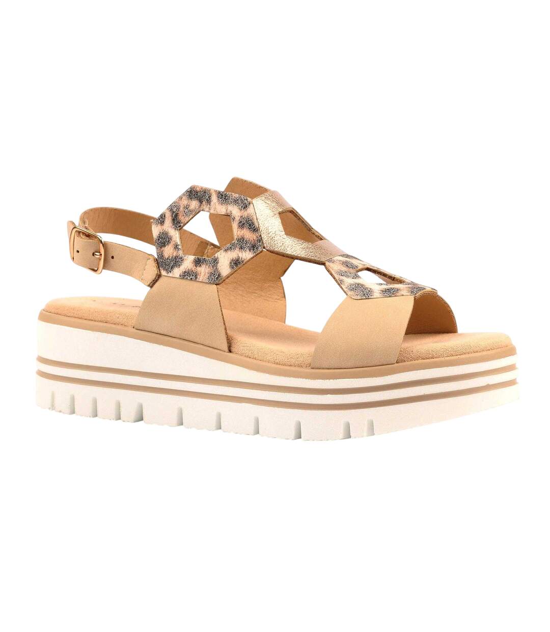 Sandales Jaslene Femme Beige Lunar-1