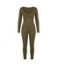 Combinaison Femme Vert Kaki Missy Empire-2