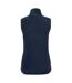 Womens/ladies artisan fleece gilet navy/brown Premier