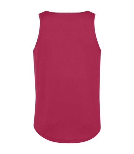 Mens vest top hot pink AWDis Cool