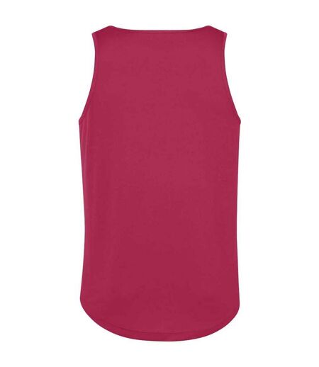 Mens vest top hot pink AWDis Cool