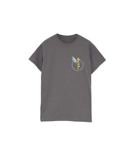 Disney Femmes/Ladies - Peter Pan Tinker Bell - T-shirt boyfriend en coton (Charbon de bois) - UTBI42477