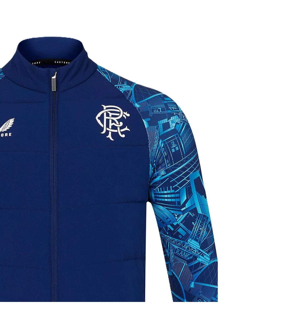 Veste Motif/style Rangers Fc 2023/2024 Homme Bleu Foncé Castore-4