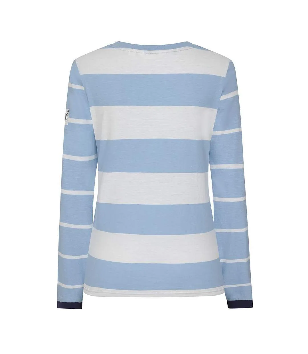 Womens/ladies Striped T-shirt Sky Lazy Jacks-4