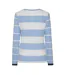 Womens/ladies Striped T-shirt Sky Lazy Jacks-4
