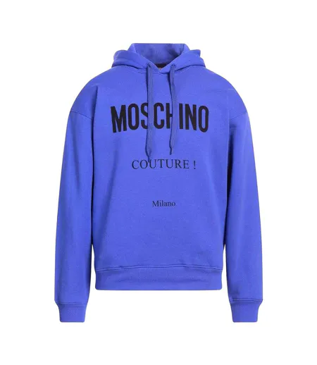 Sweat À Capuche Couture Milano Homme Bleu Moschino