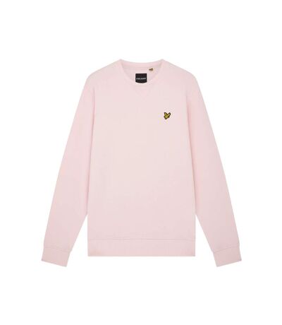 Mens crew neck long-sleeved sweatshirt light pink Lyle & Scott