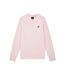 Mens crew neck long-sleeved sweatshirt light pink Lyle & Scott