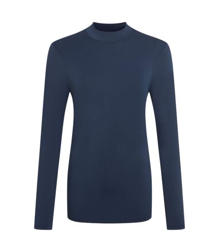 Womens/ladies Nosilife Mock Neck Long-sleeved Golf T-shirt Blue Navy Craghoppers