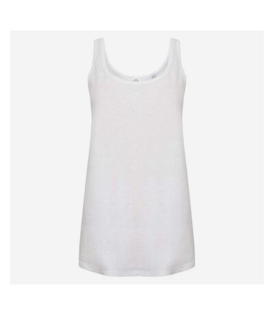 SF Womens/Ladies Slounge Tank Top (White) - UTRW9349