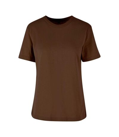 Womens/ladies oversized t-shirt chocolate brown Build Your Brand