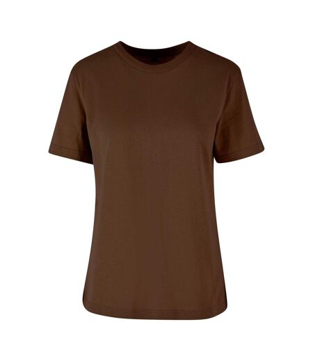 Womens/ladies oversized t-shirt chocolate brown Build Your Brand