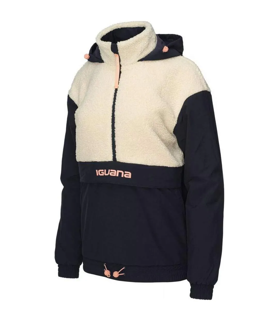 Sweat À Capuche Neckra Femme Nuit Polaire Corail Amande Iguana-3