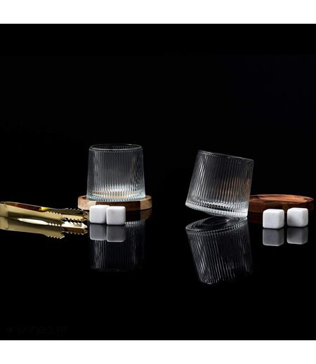Lot de 2 verres à whisky et leur support CASK
