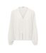 Blouse blanche femme jdy train neck-1