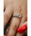 Adjustable Dainty Silver Three Ball Stacking Tribal Slim Ring