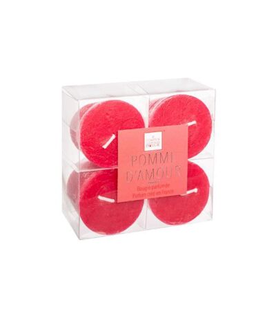 Lot de 4 Bougies Votives Parfumées Elea 48g Pomme d'Amour