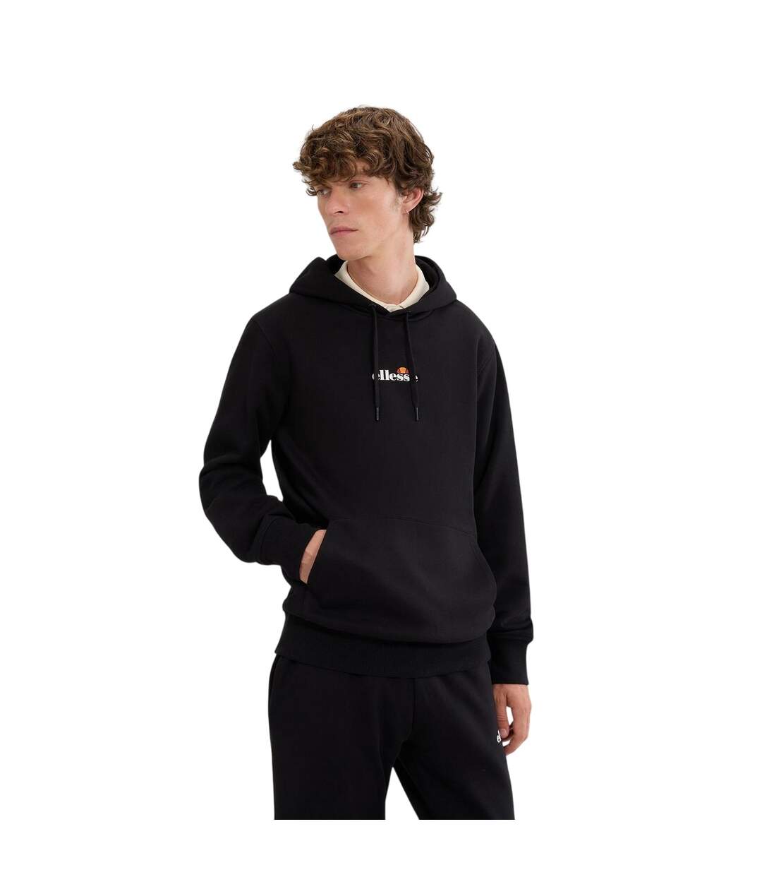 Mens Pershuta 2 Pullover Hoodie Black Ellesse-2