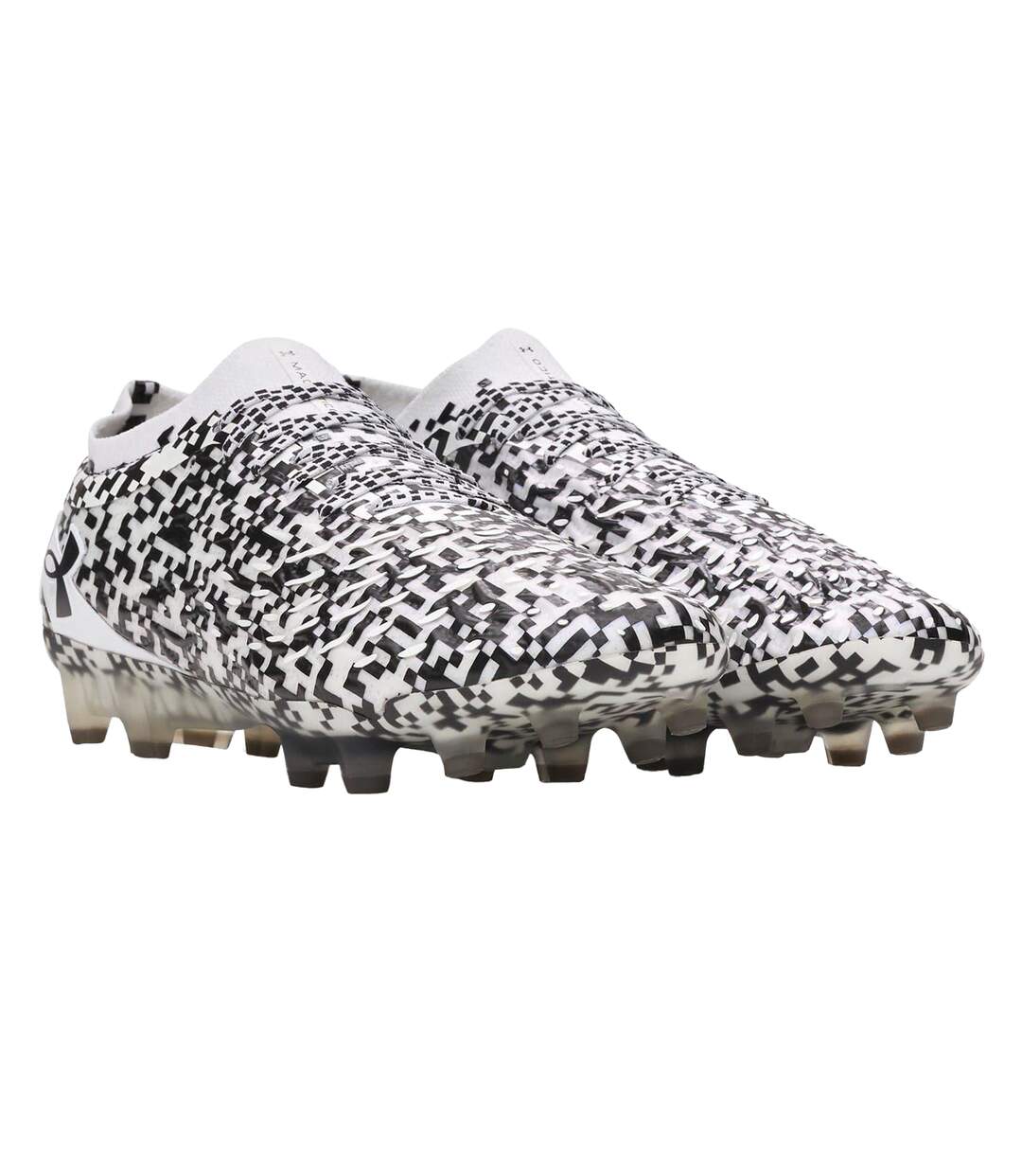 Chaussures De Foot Pour Terrain Ferme Motif/style Pixelisé Elite Adulte Noir Blanc Under Armour-4