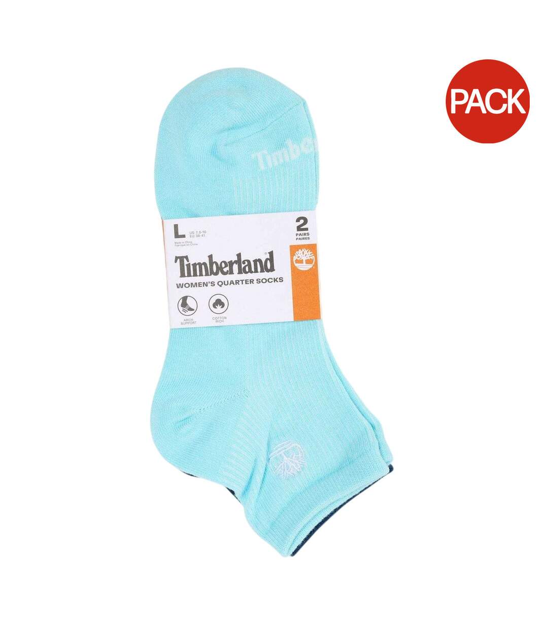 Pack Of 2  Womens/ladies Ankle Socks  Dark Sapphire Timberland-1
