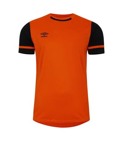 Mens cavelle jersey t-shirt shocking orange/black Umbro