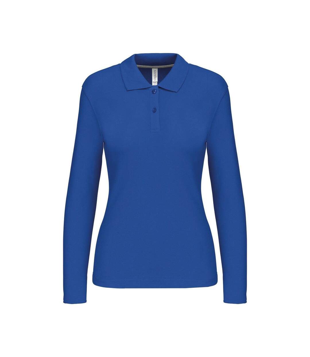 Polo manches longues - Femme - K244 - bleu roi-2