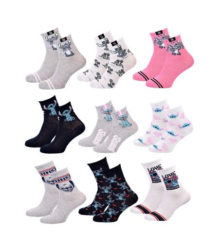 Chaussettes femme LICENCE Fantaisie-Assortiment modèles photos selon arrivages- - Pack de 9
