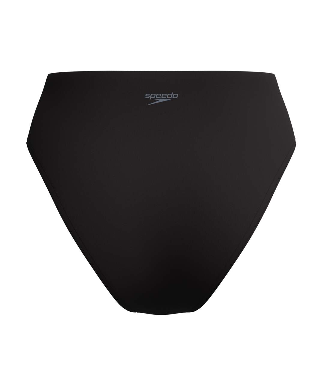 Womens/ladies Cheeky Solid High Waist Bikini Bottoms Black Speedo-2