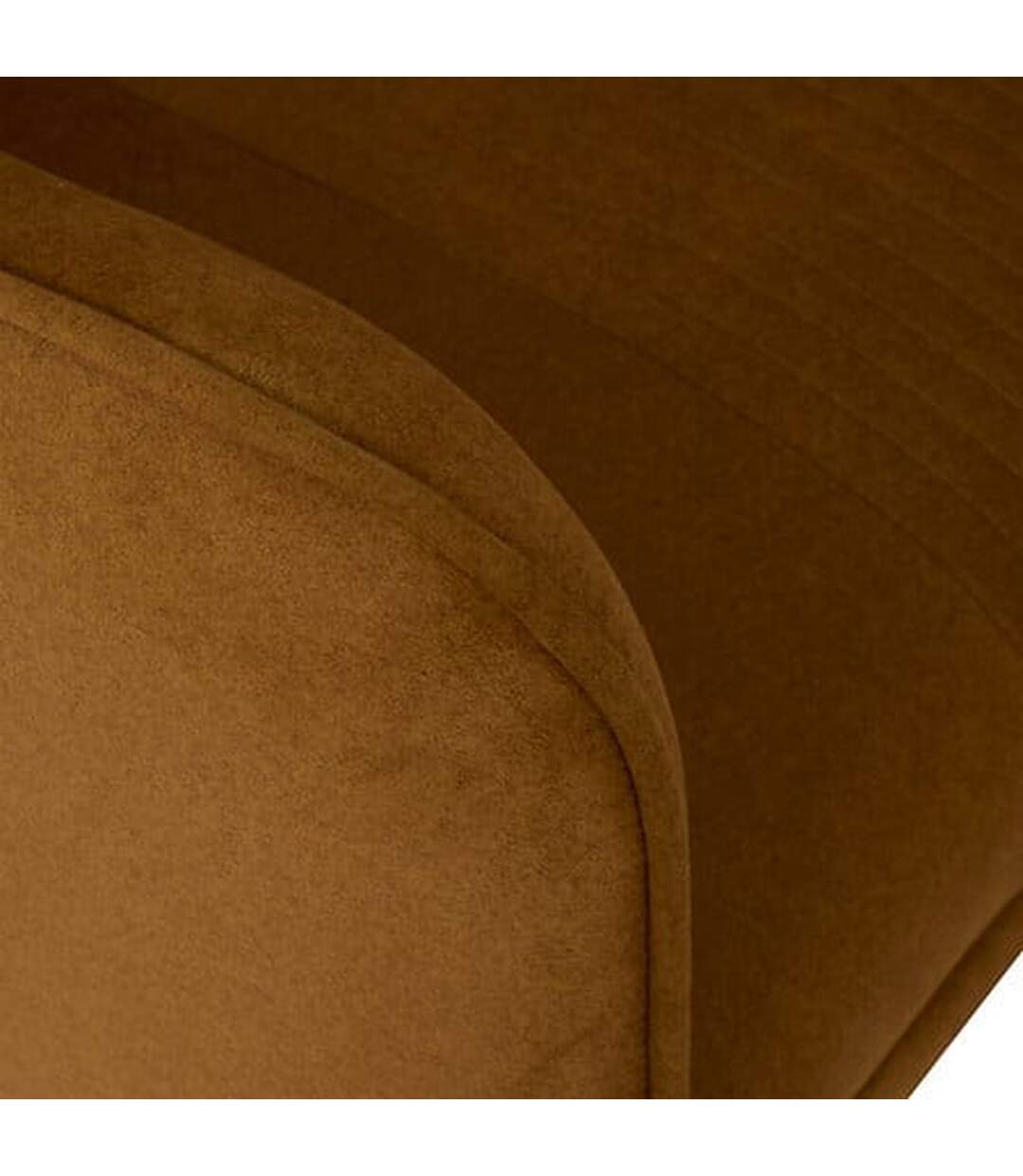Fauteuil velours LIBOR - Marron-4