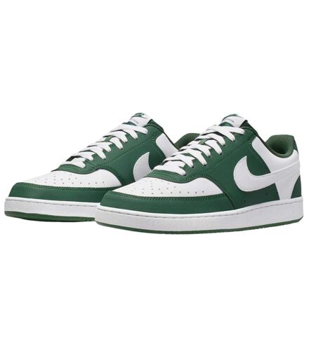 Mens Vision Low Leather Trainers White Green Nike