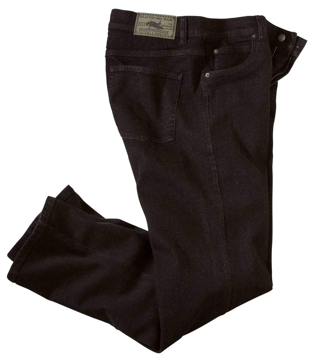 Schwarze Stretch-Jeans im Regular-Schnitt