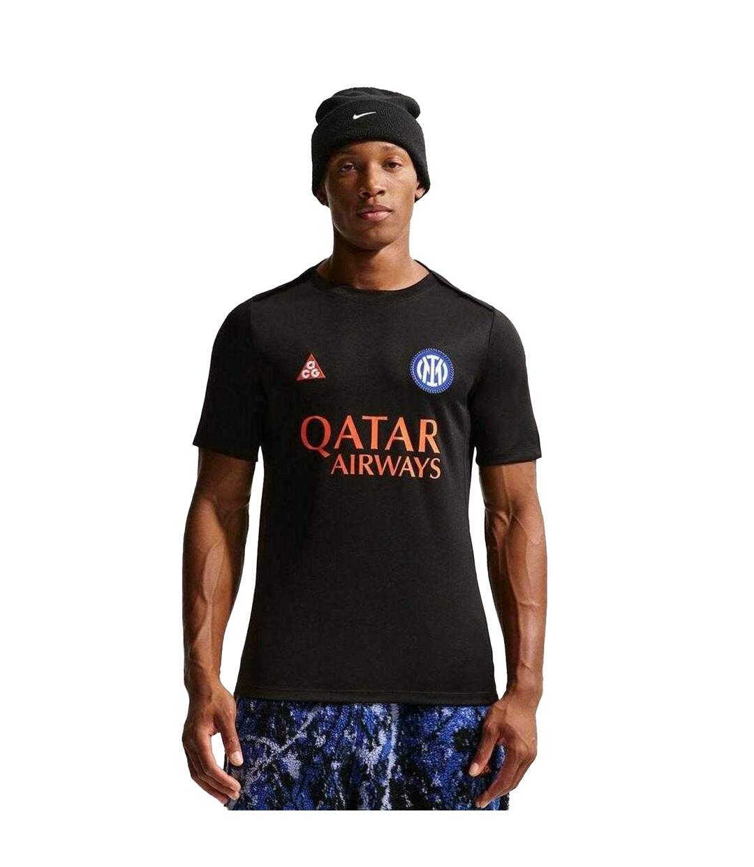Maillot De Foot Motif/style Nike 25/26 Homme Noir Orange FC Inter MIlan-1