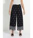 Pantalon large coton brodé taille élastiquée-1