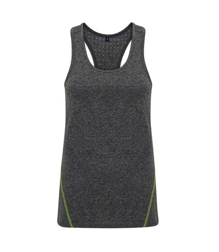 TriDri Womens/Ladies Laser Cut Sleeveless Vest (Black Melange) - UTRW6279