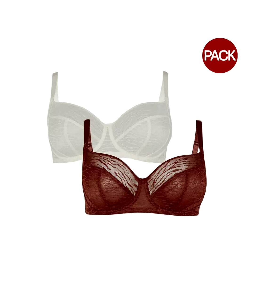 Soutien-gorges femme marron clair / blanc Gorgeous-1