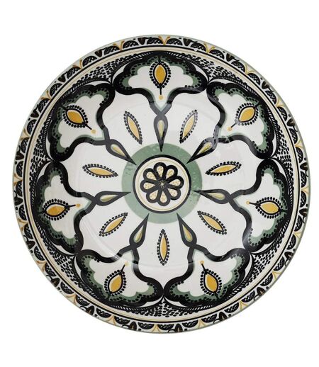 Lot de 6 Assiettes Creuses Mandala 20cm Vert
