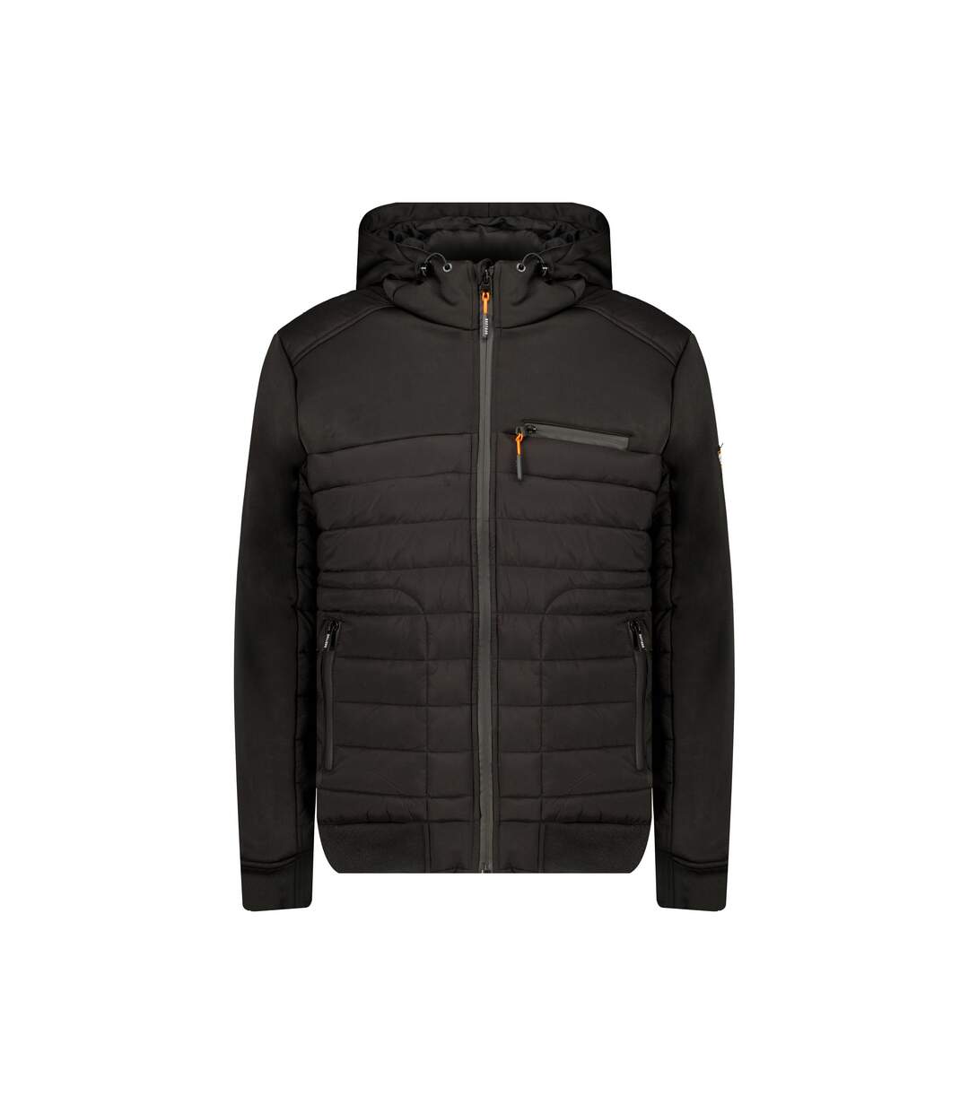 Blouson en bimatière, poche zippée sur la potrine, et 2 poches zippées devant, capuche CEDAR-2
