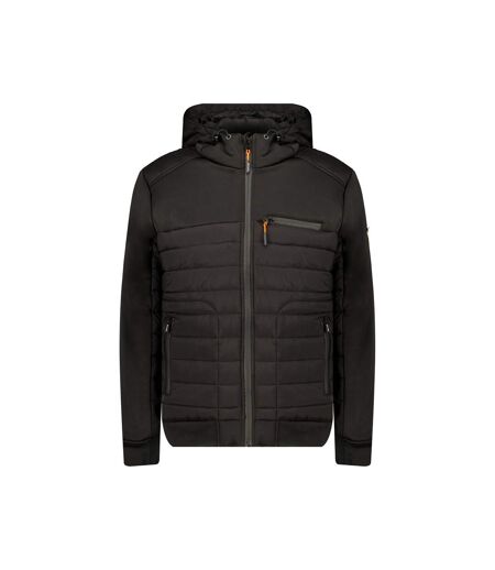 Blouson en bimatière, poche zippée sur la potrine, et 2 poches zippées devant, capuche CEDAR