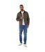 Mens Corduroy Utility Jacket Khaki Green Threadbare-4