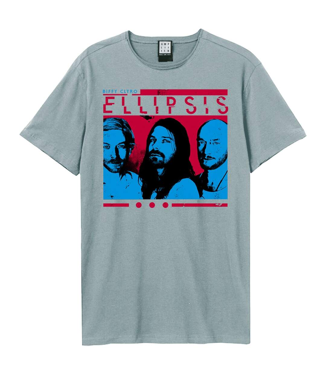 T-shirt ellipsis adulte bleu Amplified-1