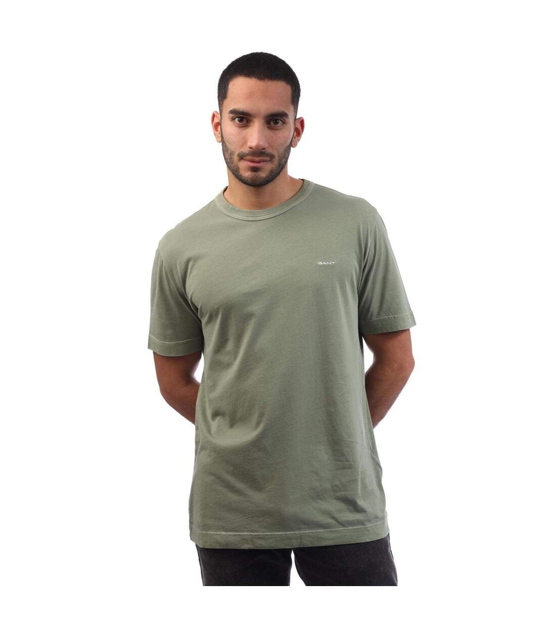 Mens Logo Sunwashed T-shirt Green Gant-2