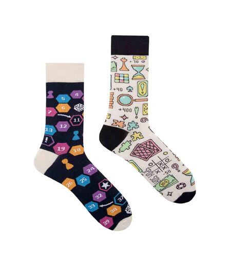 1 Pack Unisex Mismatched Novelty Odd Socks - Board Games