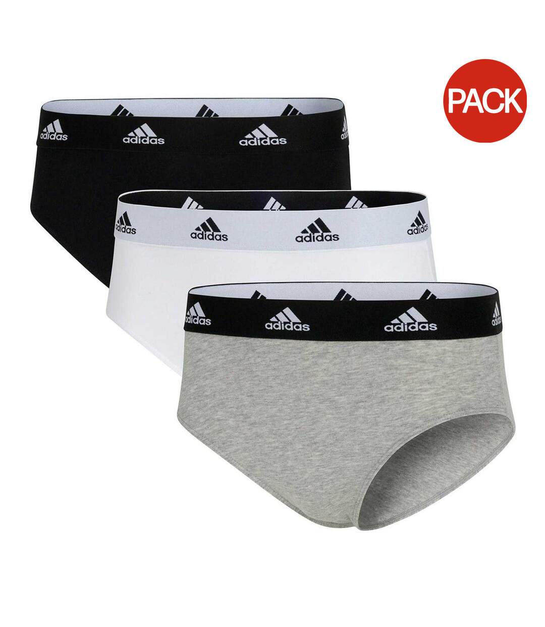 Lot De 3  Maillots De Bain 2 Pièces Motif/style Logo Femme Noir Blanc Gris Adidas-2