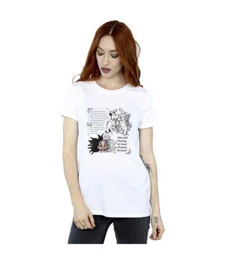 Disney Femme/Les femmes 101 Dalmatians Miserable Darling - T-shirt en coton avec petit ami (Blanc) - UTBI26050