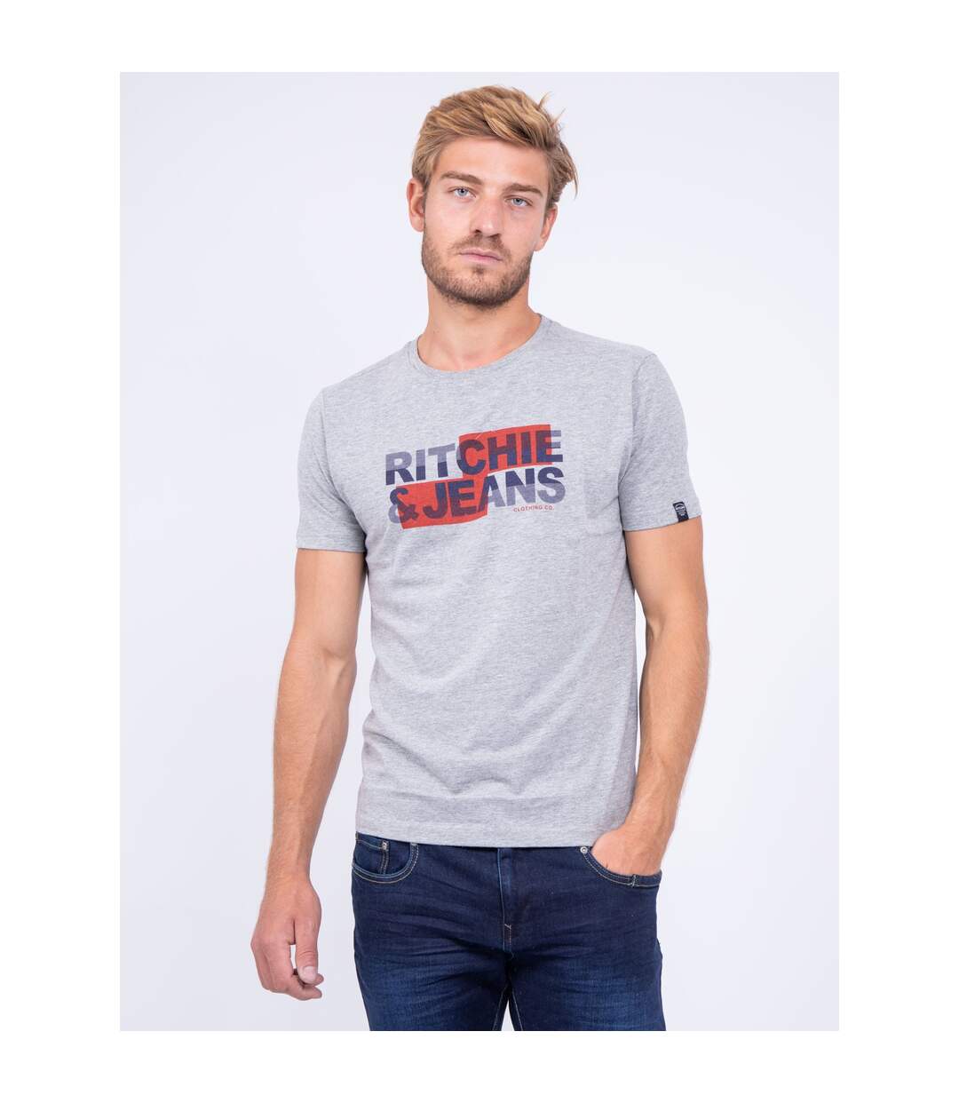 T-shirt col rond pur coton JALTAZAR-1