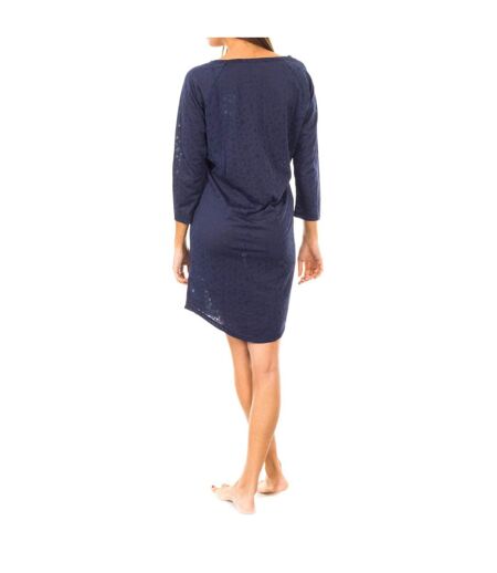 Long-sleeved nightgown with boat neck 1487903526 woman