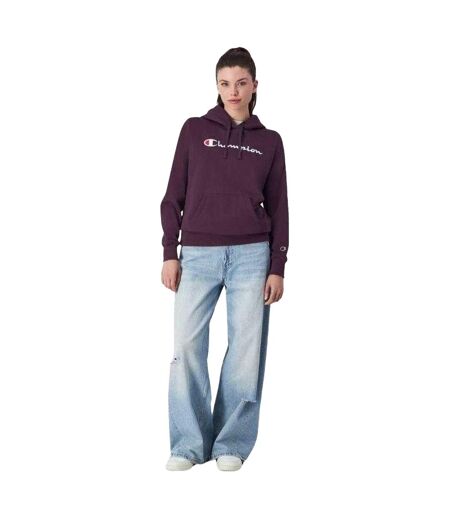 Sweat À Capuche Motif/style Grand Logo Femme Violet Clair Champion