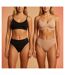 ROXY Culottes Seamless Côtelées x4 - Noir & Chair-2