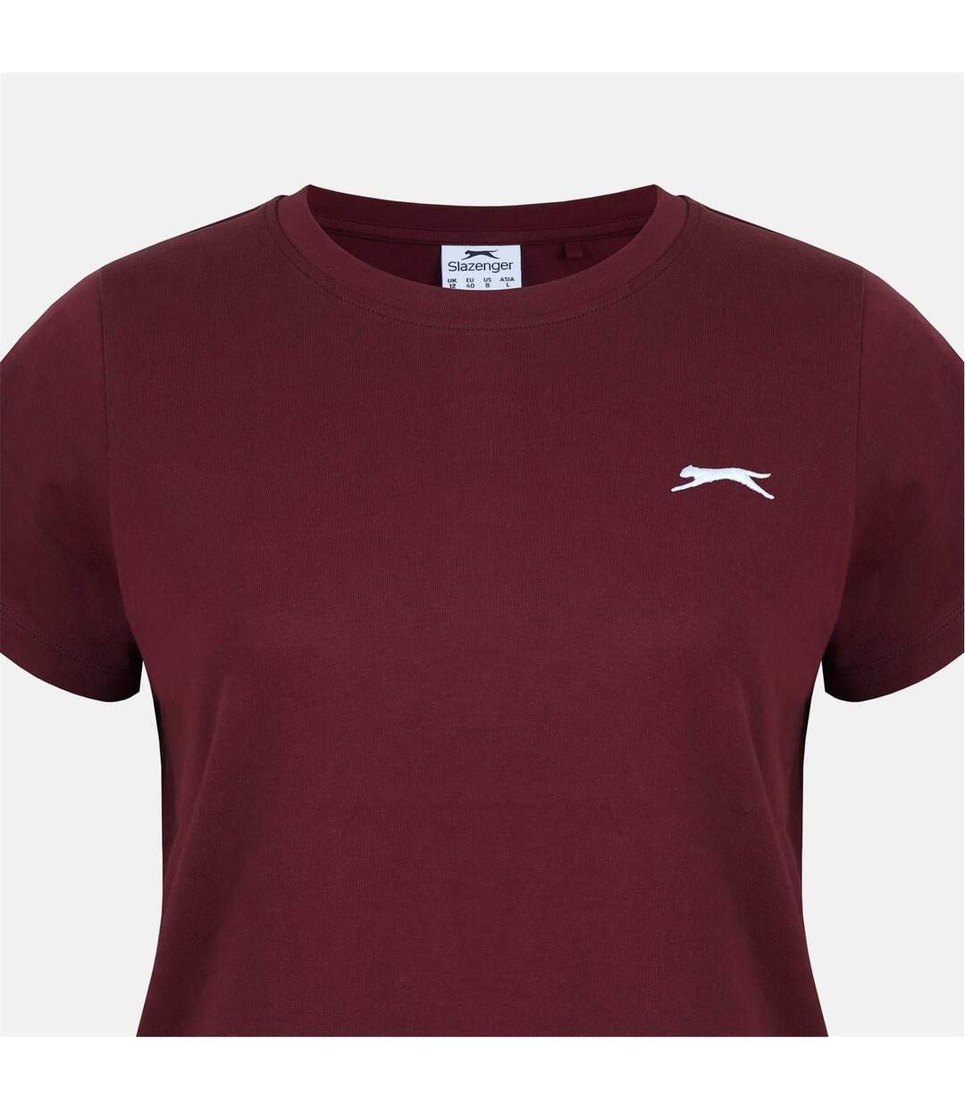 T-shirt Motif/style Uni Femme Bordeaux Slazenger-4
